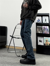 cleanfit弹力纯色修身直筒牛仔裤修身窄版直筒裤显瘦加绒65，男装牛仔裤，星座310A-4