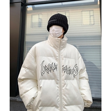 港风23新款冬季时尚百搭宽松字母印花棉服外套MY6455P115控158，男装棉衣，电商A268A