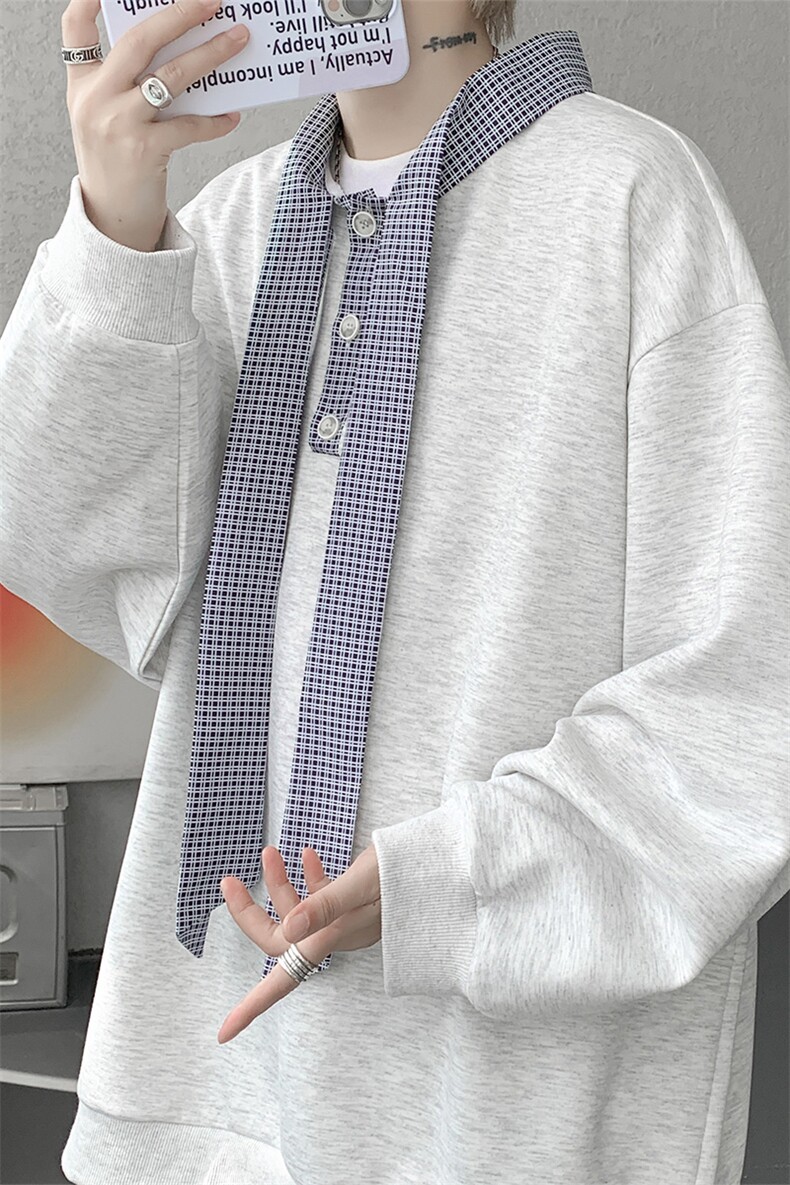现货WY10145-特P48加绒P55秋冬设计感宽松大码卫衣男上衣外套,女装短外套,电商A059