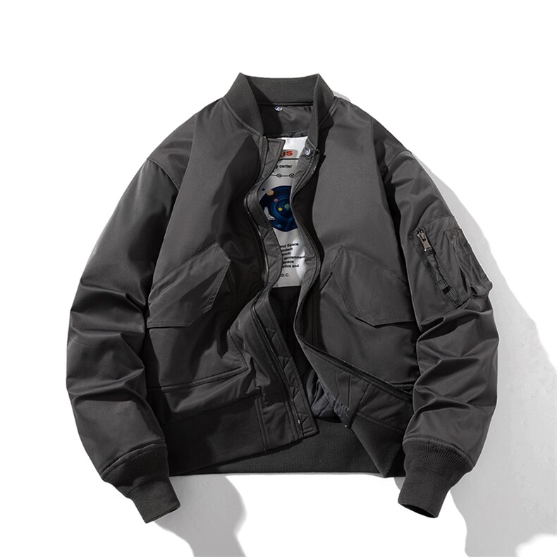 现货秋冬季潮牌机车夹克棉衣棒球服欧美街头飞行员外套情侣装,男装棉衣,电商A105