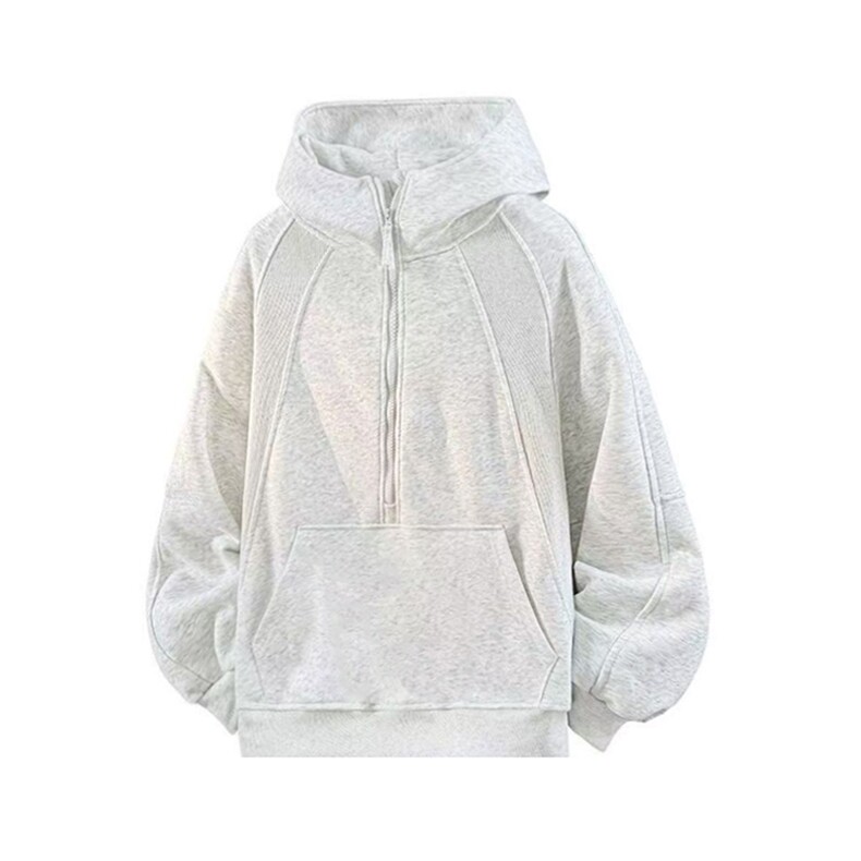 秋季重磅380克全棉直播拉链套头连帽卫衣外套AH908-P45，女装短外套，星座610B-1