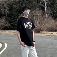 万针全刺绣工艺抖音得物高品质260克重磅纯棉双纱美式高街短袖T恤，男装T恤，电商A486-1