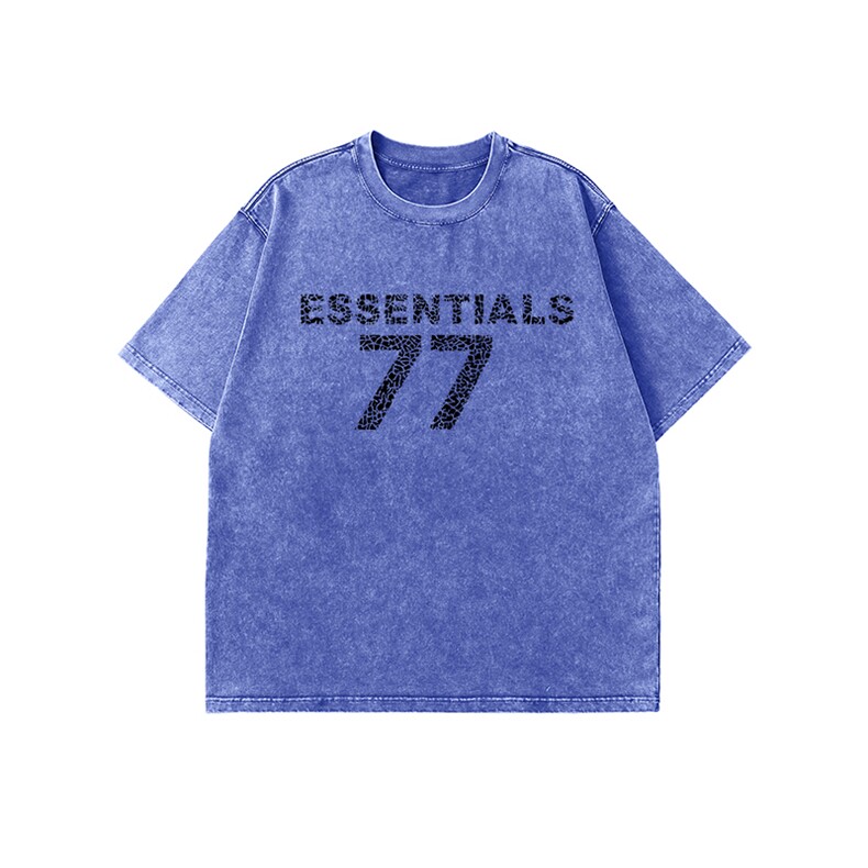 白底得物品质重磅纯蜡染水洗做旧美式纯色男女短袖T恤DT11-P38，男装T恤，星座301C-5