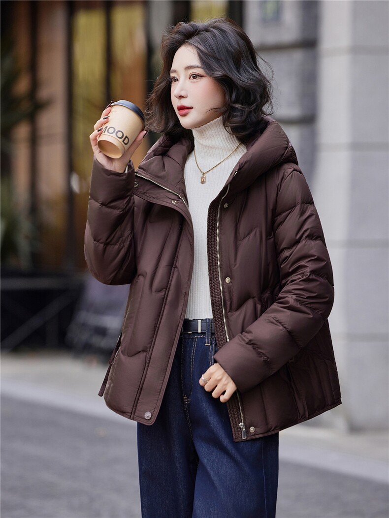 2025年冬季新款韩版优雅气质羽绒服保暖轻便,女装羽绒服,姿萝菲