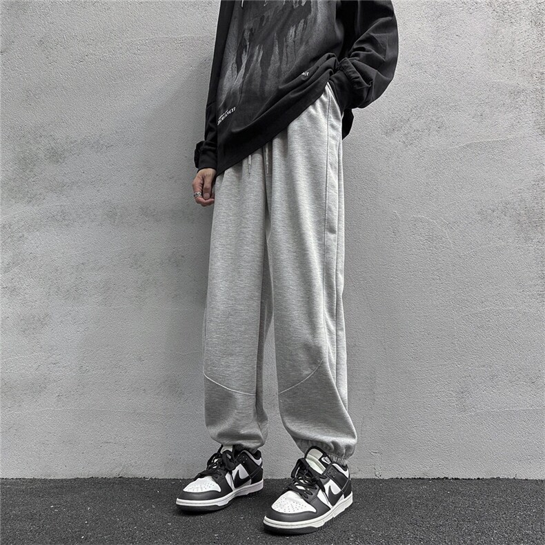 k1067-p35-限价49.9 现货港风中性大码卫裤束脚图片