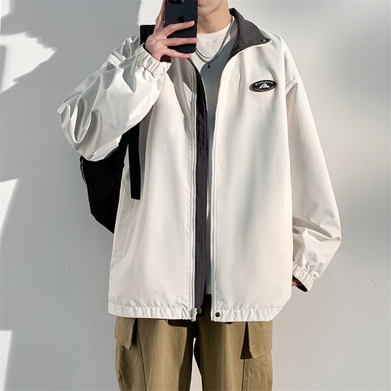 2024春季新款现货户外双面穿立领夹克男冲锋衣外套JK901-P75,男装夹克,星座1204-3