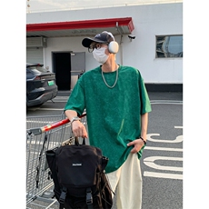 美式重磅做旧短袖t恤夏季圆领宽松半袖情侣上衣T3646-特价P26，男装T恤，电商A007