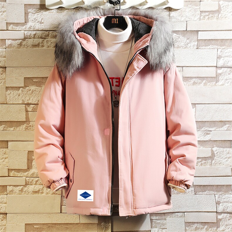 MM48061-P130冬季大毛领棉衣男士大码加厚棉袄男棉服砖墙,男装棉衣,电商A040A