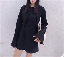 秋装尖领衬衫，女装衬衫，米壹