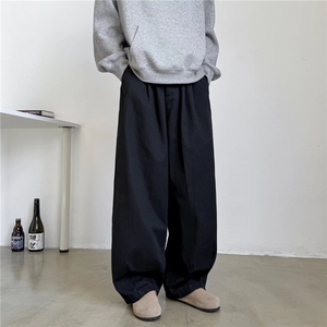日系简约休闲阔腿裤男春秋季潮牌极简风直筒宽松工装长裤HR47/P56