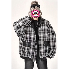 网图双面穿皮棉衣冬季格子棉服棉袄M2458-特P100夹克J2456，男装夹克，星座1213
