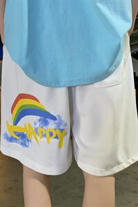 冰丝短裤男士大码宽松休闲五分裤男运动中裤 港风8007-P20图片