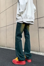 美式ins高街hiphop微喇复古蓝牛仔裤货号K2322P65控78，男装牛仔裤，电商A063