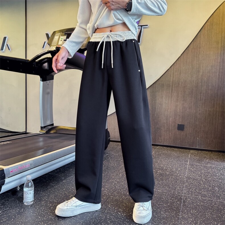 B340 K62568 P58 88 店主风小伙风设计感弯刀休闲裤图片