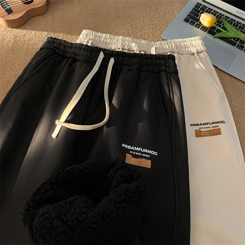 现货1万件冬季羊羔绒加绒保暖三防休闲裤男715-6BX27(控78),男装休闲裤,星座715-6