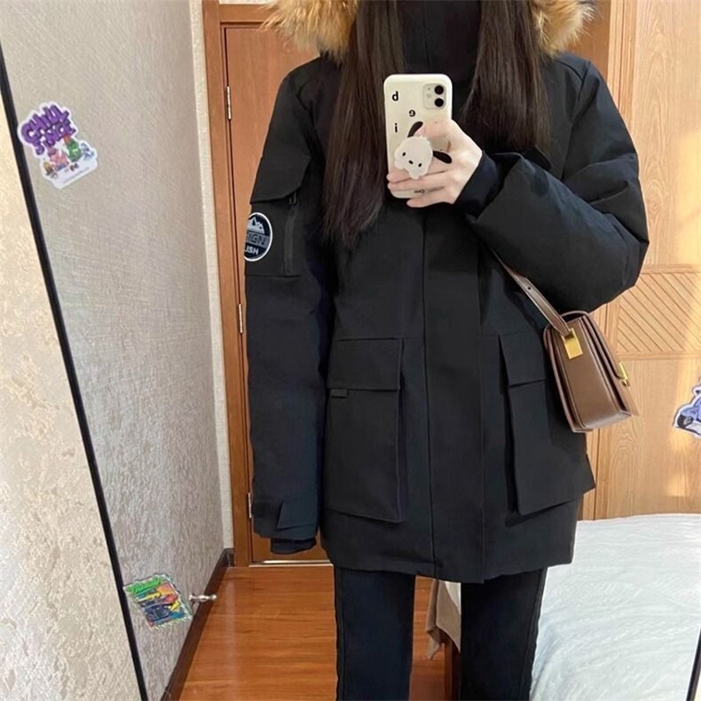 KK108-P108大毛领工装情侣棉服2025新款冬季加厚韩系宽松棉袄,男装棉衣,电商B323A
