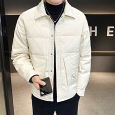 秋冬主推！男轻奢风羽绒服排扣衬衫领夹克Y9906P145，男装夹克，星座914