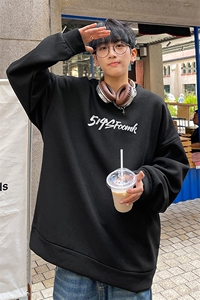 华夫格！华夫格上衣男圆领华夫格卫衣男大码长袖t恤男HY246-特P23图片