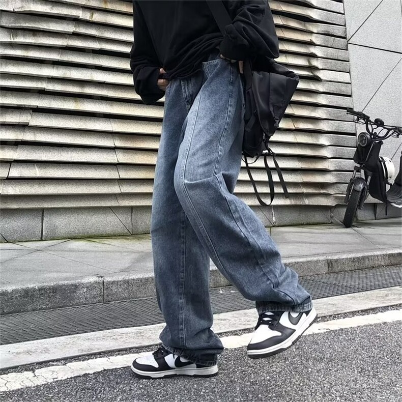 牛仔裤男夏季潮大码休闲裤子高街设计感裤子N8119P45,男装牛仔裤,星座1116-2