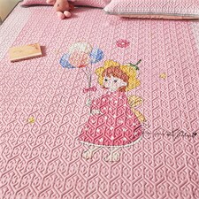 2022新品加厚0.7cm乳胶床笠凉席大版和纯色女孩与梦想，夏凉用品空调软席，昊翔家纺