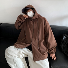 男士秋季连帽夹克男装休闲宽松外套男青少年潮流A266-JK9126-P80，男装夹克，电商A266