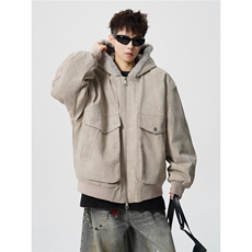 M6050-P117大理石连帽棉衣男冬美式慵懒风痞帅百搭棉服复古，男装棉衣，电商B323A