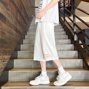 冰丝七分裤男大码速干短裤男五分裤 港风风格 QK72386-P25图片