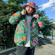 MY206绿色连帽加厚保暖防寒棉衣外套棉袄棉服东北大花男女团队潮，男装棉衣，星座115A(原星座507）