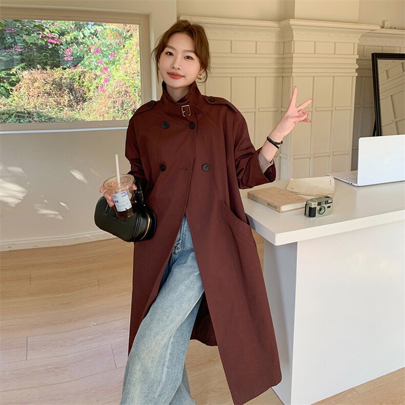 现?货?春款时尚休闲复古风衣2D151-2501-P175-K258,女装风衣,2D151