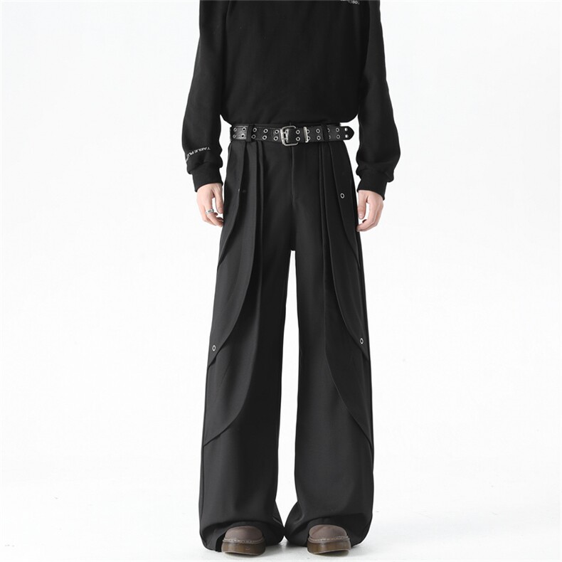 XZ-221-1/K2012/P55控78美式解构高级感微喇西裤垂感休闲裤，男装西裤，星座221-1