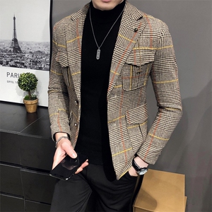 秋冬夹克西装单西修身休闲男士 西服 A236-XZ-193-P130图片