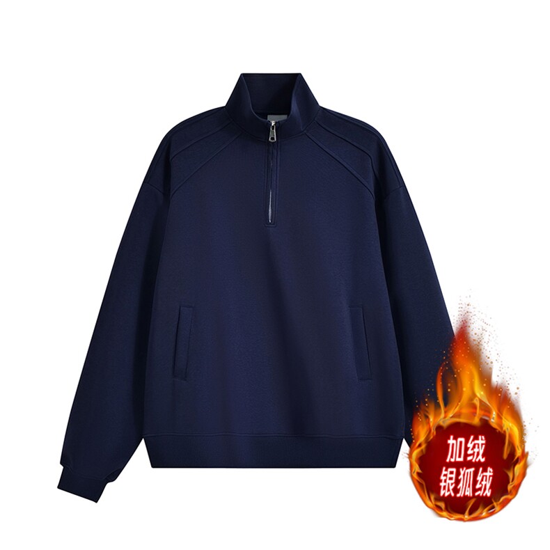 冬重磅450克加绒银狐绒设计感拉链套头立领外套AH907JR-P48，女装短外套，星座610B-1