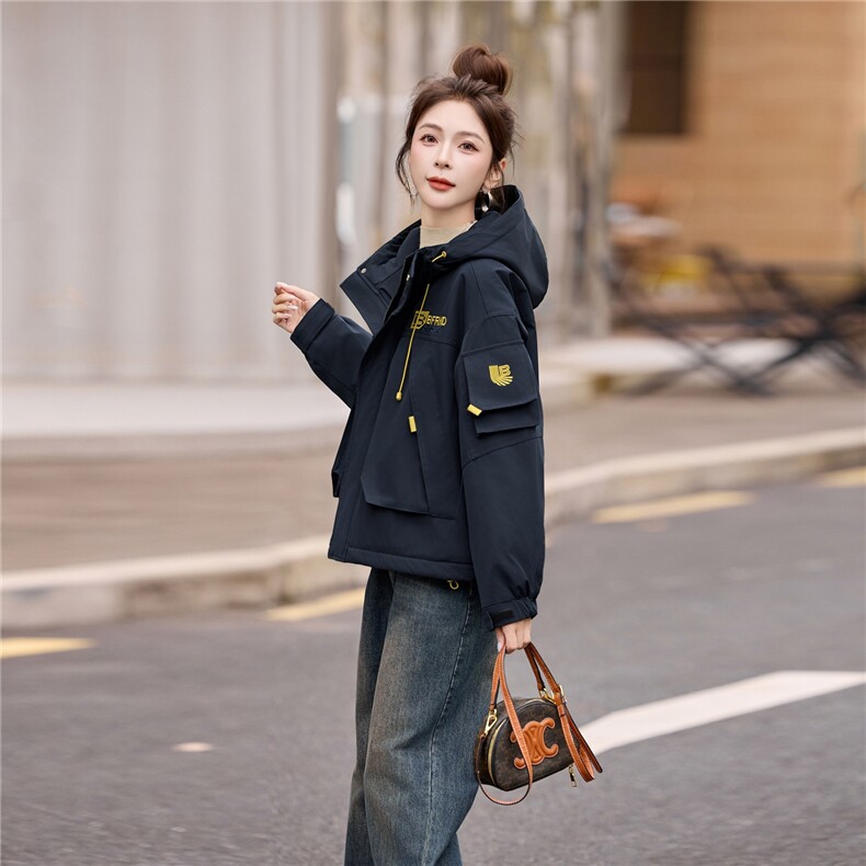2025年时尚流行简约保暖冲锋衣棉衣外套冬季,女装棉衣/棉服,涵亦佰惠