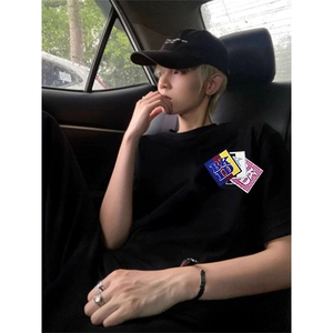 万针全刺绣工艺抖音得物高品质260克重磅纯棉双纱美式高街短袖T恤图片