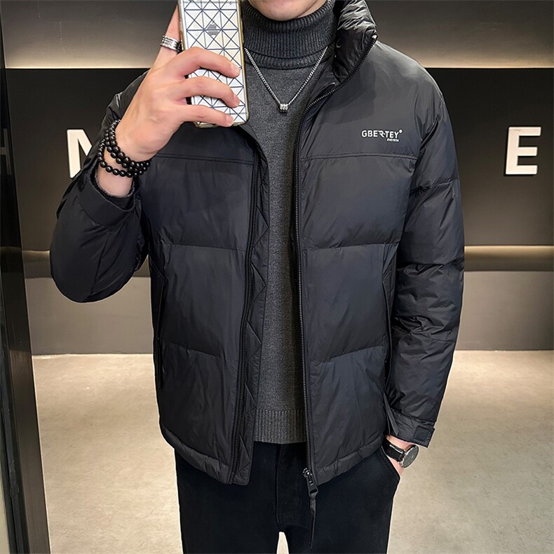 2023店主风冬季新款纯色立领高级感羽绒服加厚外套男YR8099-P135图片