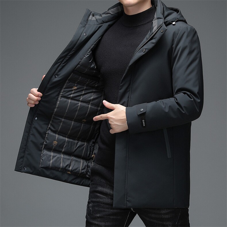 AN9805钱塘2020-3秋冬中长款男士连帽休闲保暖羽绒服外套P228,男装羽绒服,钱塘207-3