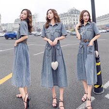 POLO领连衣裙2021年夏季长袖潮流简约个性时尚显瘦修身百搭，女装连衣裙，艾仟回(原伊仟回)