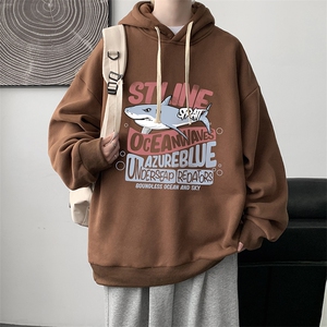 纯棉连帽卫衣男大码运动帽衫宽松薄WY2331-P35 加绒款-P40图片