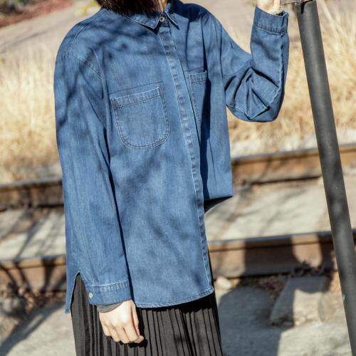 双口袋牛仔衬衣巨爆，女装，轩之秀