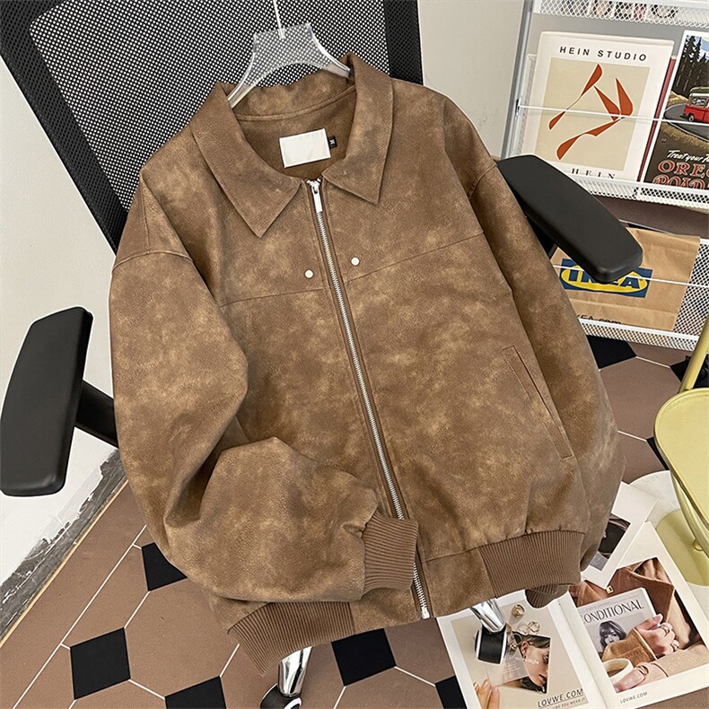 麂皮绒双层工装夹克男宽松痞帅潮牌外套JK0939-P78,男装夹克,星座308B-1
