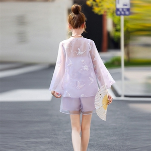 新中式国风短裤套装女2025夏新款高级感绝美气质小香风一整套穿搭图片