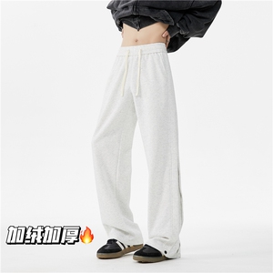 抖音品质冬季加绒潮拼接设计宽松休闲卫裤B315-K816JR-特p45控88,男装休闲裤,电商B315