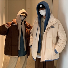 男女假两件棉衣棉服2025冬季新款潮情侣装C528-90，男装棉衣，星座911-2(原星座613-2）