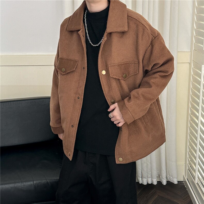 现货%羊毛-加厚羊毛呢大衣外套宽松休闲保暖夹克冬季-A131-105,男装夹克,电商A351