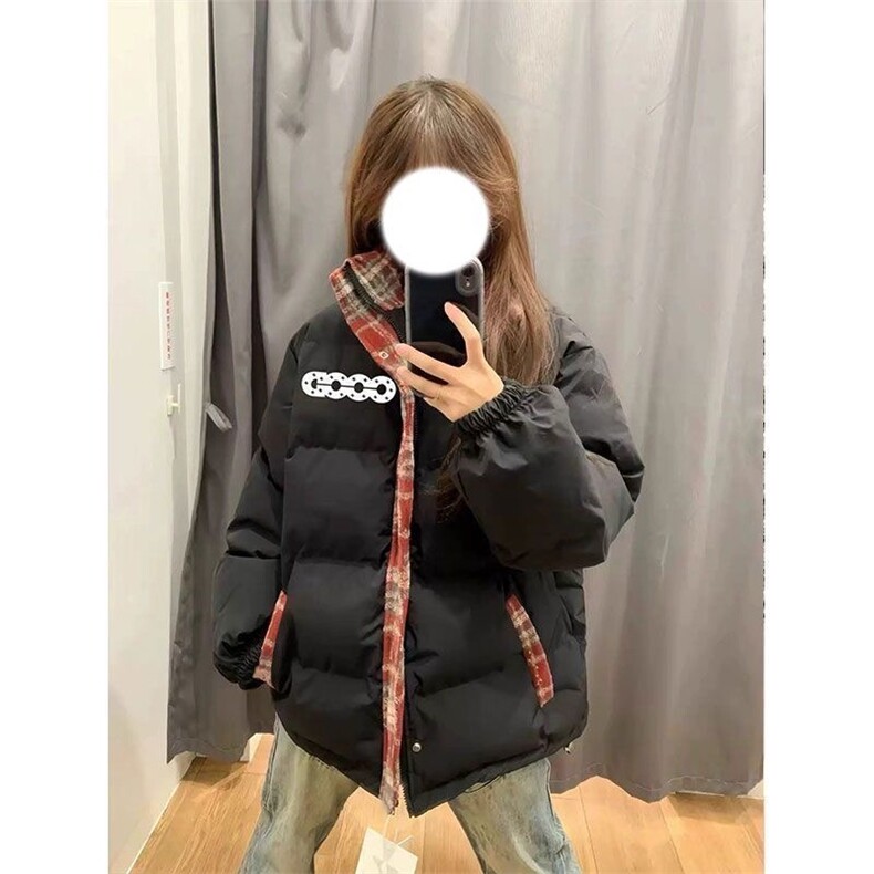 1506-1/MM3091/P76美式复古格子拼接棉服女士冬季,男装棉衣,星座1506-1