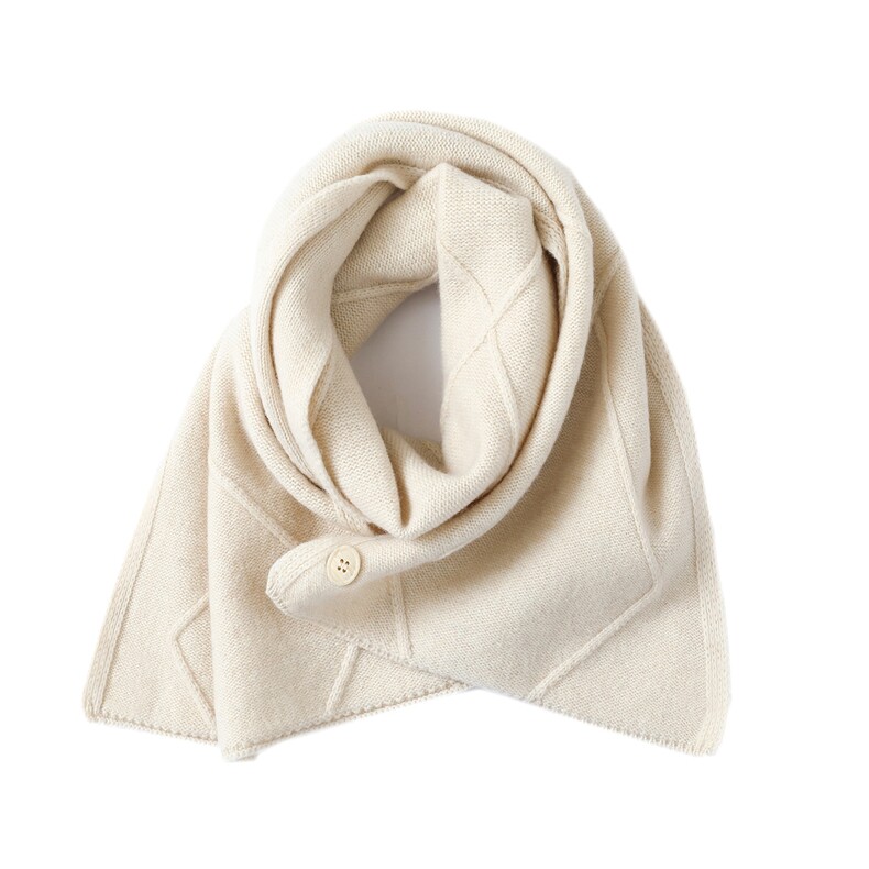 2025年秋季新款纯色针织围脖简约百搭亲肤透气，围巾，暖思雅