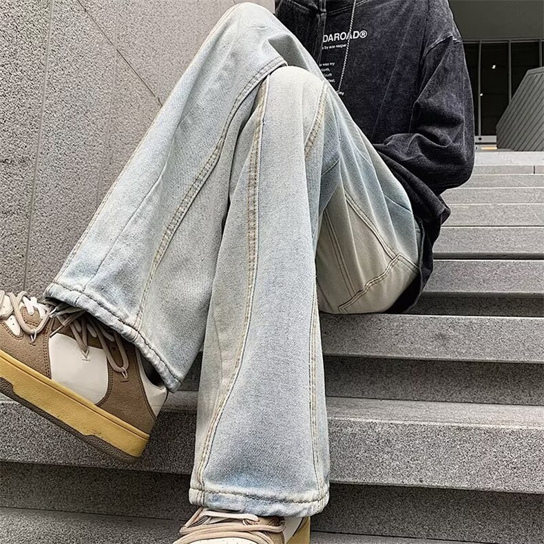 美式牛仔裤男春秋新款休闲直筒裤NC917P40,男装牛仔裤,星座1116-2