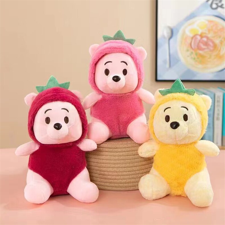 卡通维尼尼小熊毛绒玩具精品可爱穿衣小熊公仔娃娃机八寸玩具爆款，月真辉毛绒玩具