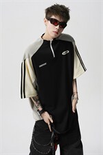 现货-原创-运动风拼接短袖撞色T恤解构T美式T1016-1T352P43K79，男装T恤，星座1016-1（原电商B408-1）