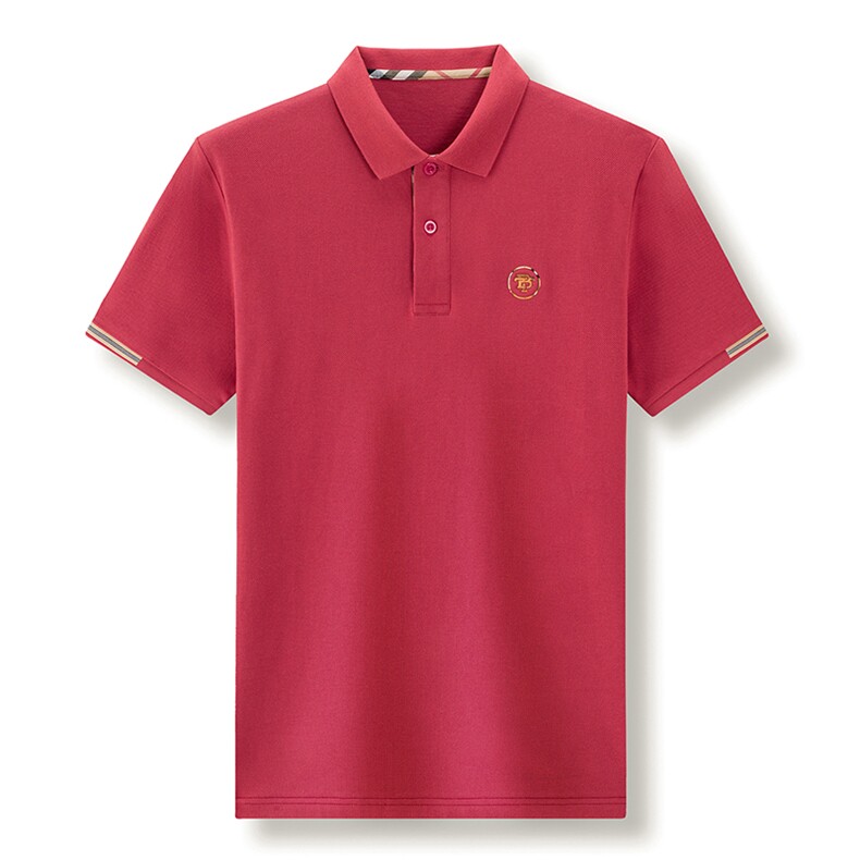 夏季新款男士纯棉翻领短袖t恤中年有领男装上衣服休闲POLO衫,男装T恤,电商B212（原钱塘6029）